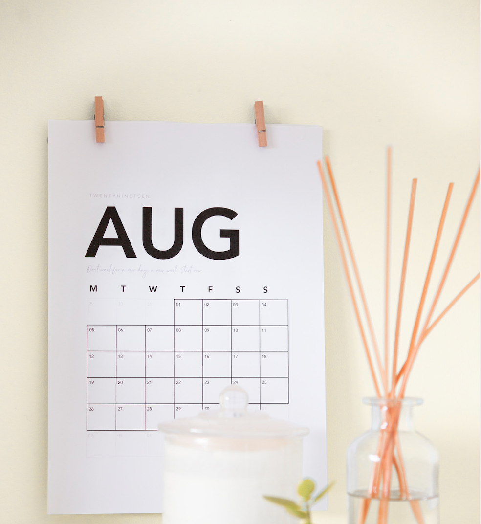 August Calendar Activities