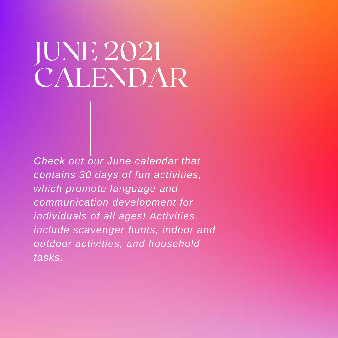 June Calendar Activities (2021)