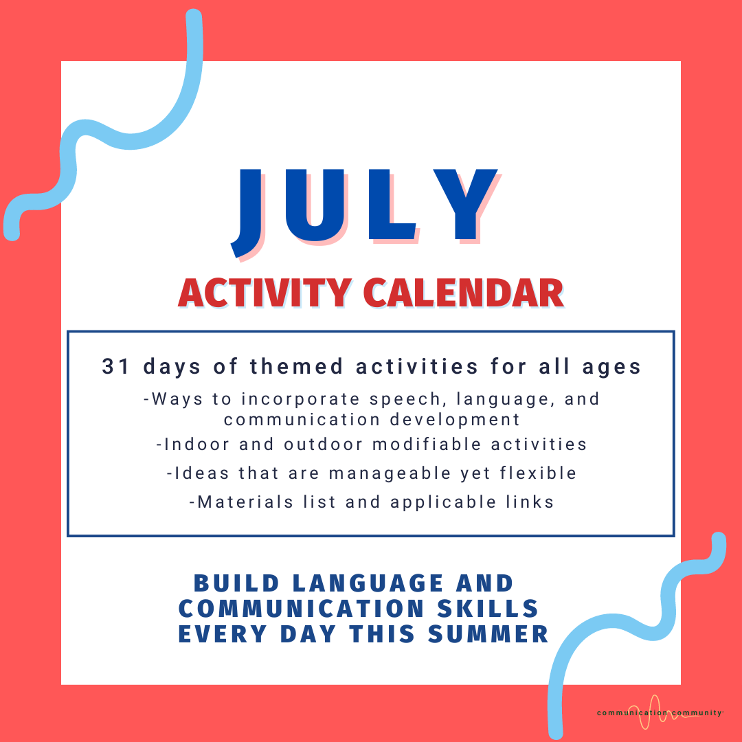 July Activity Calendar (2022)