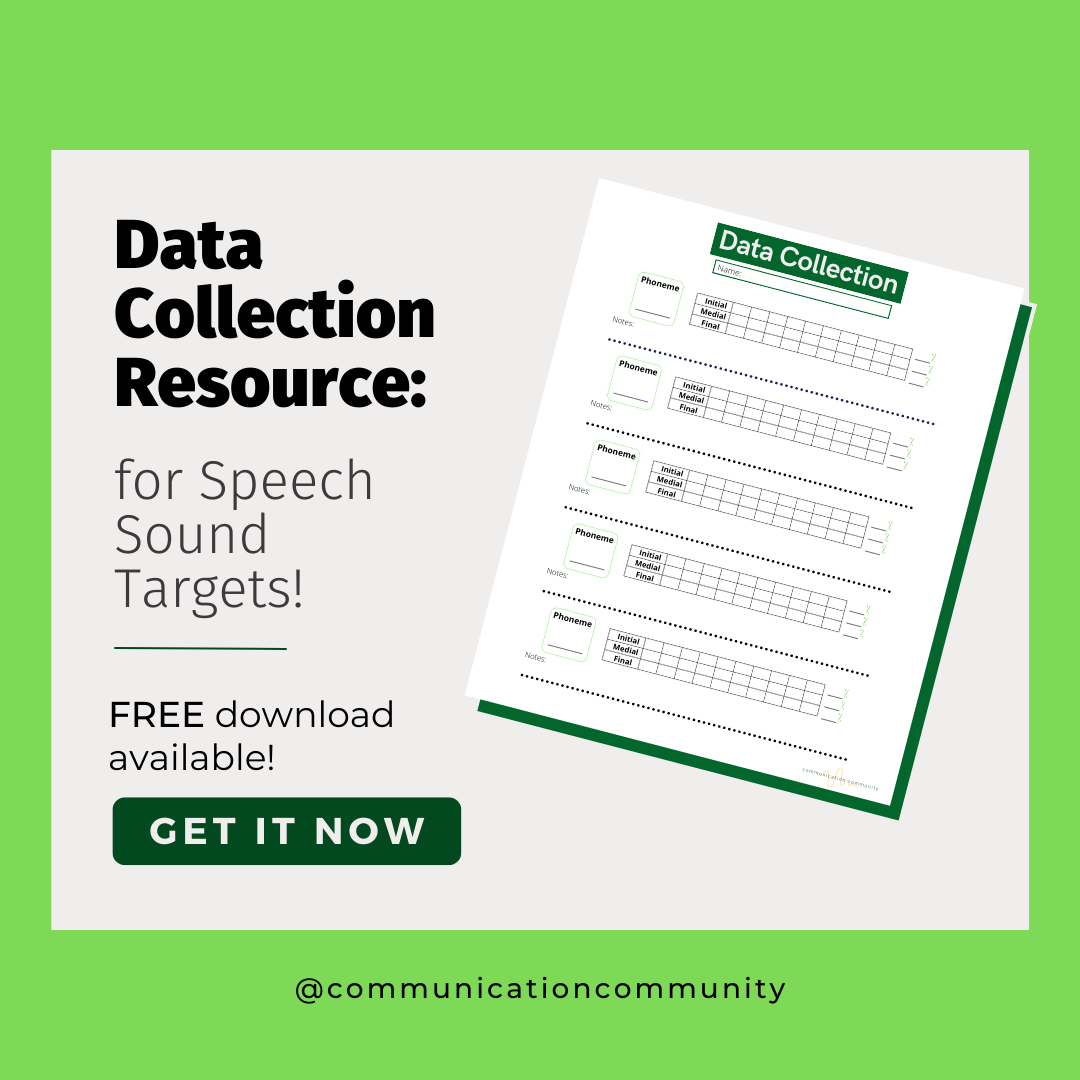 Articulation Data Collection Sheet