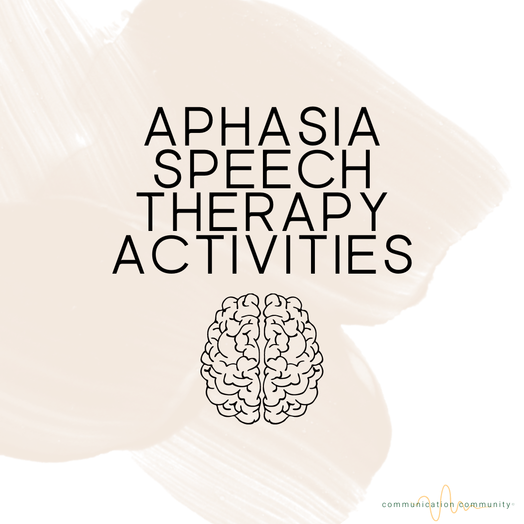 Aphasia Speech Therapy Activities