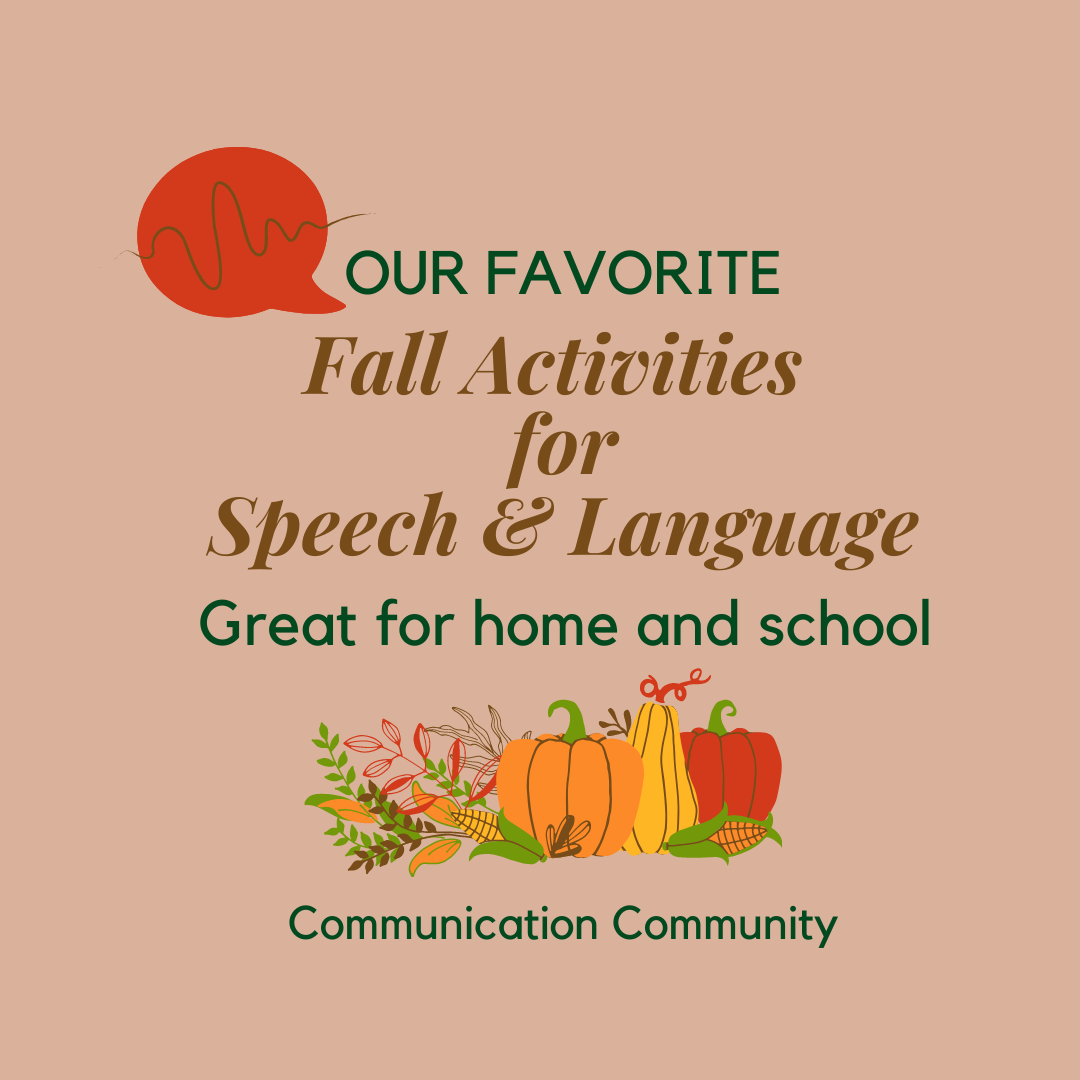 Fall Activities for Speech & Language: Our Favorites