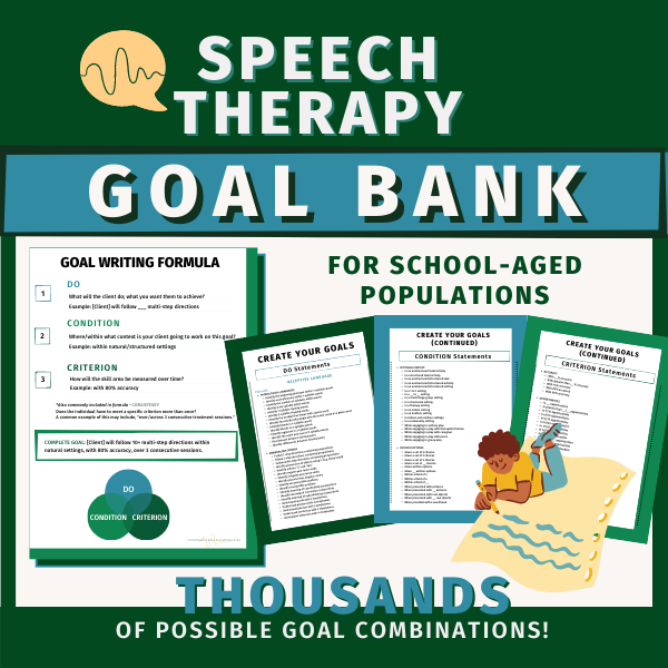 problem solving goals for speech therapy