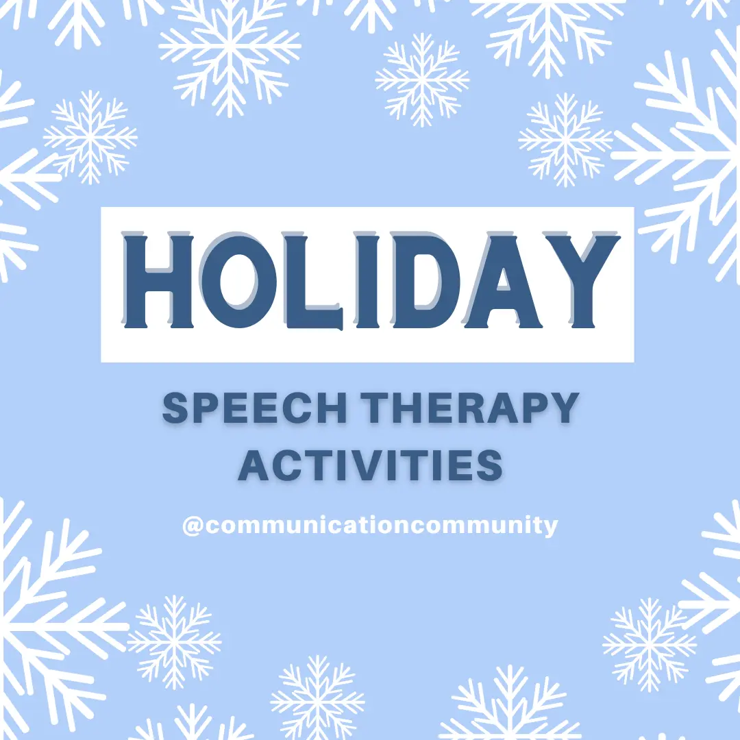 Holiday Activities for Speech Therapy