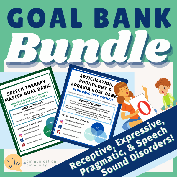 Speech Therapy Goal Bank BUNDLE: Language & Speech Sound Disorders