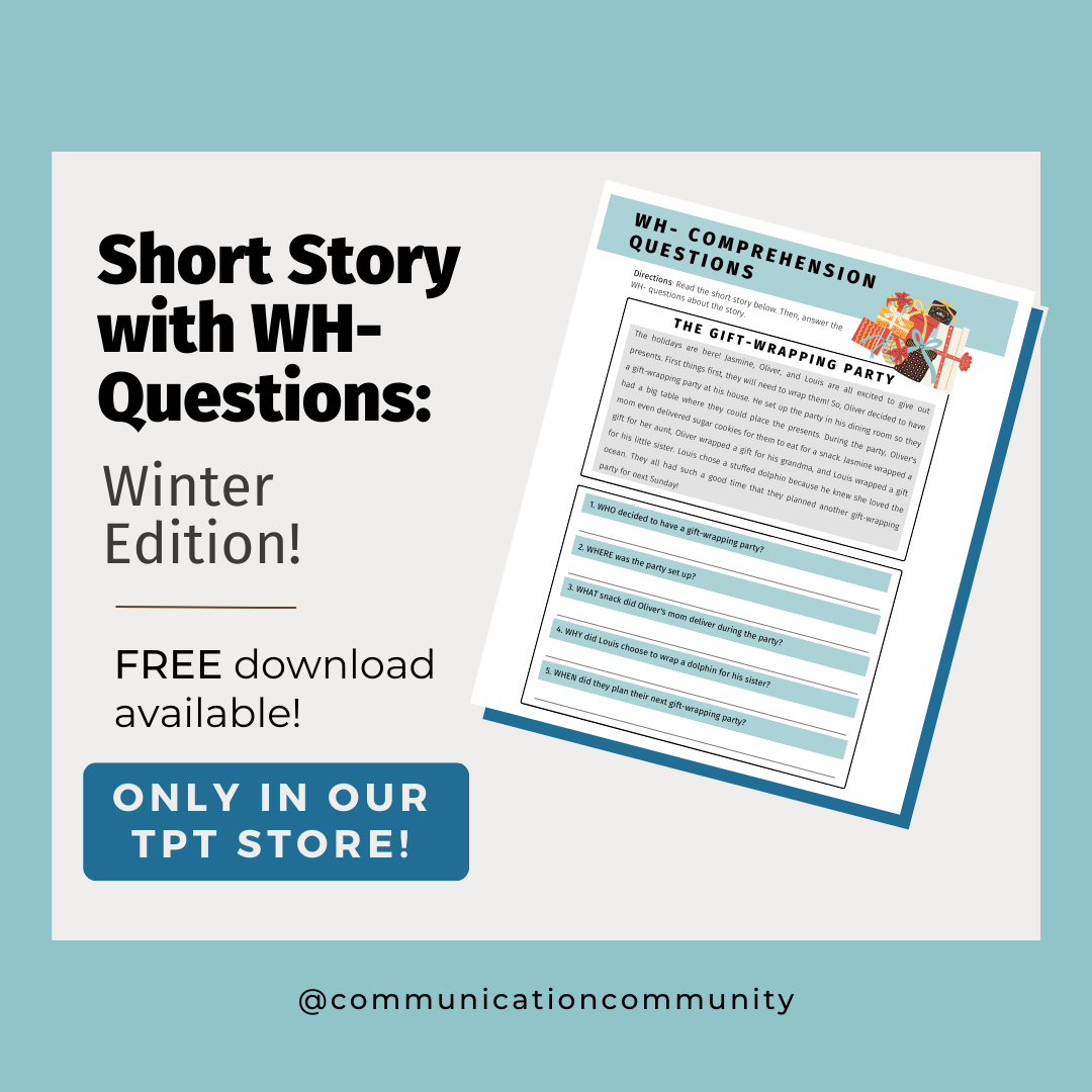 Short Story with WH- Questions: Winter Edition FREEBIE