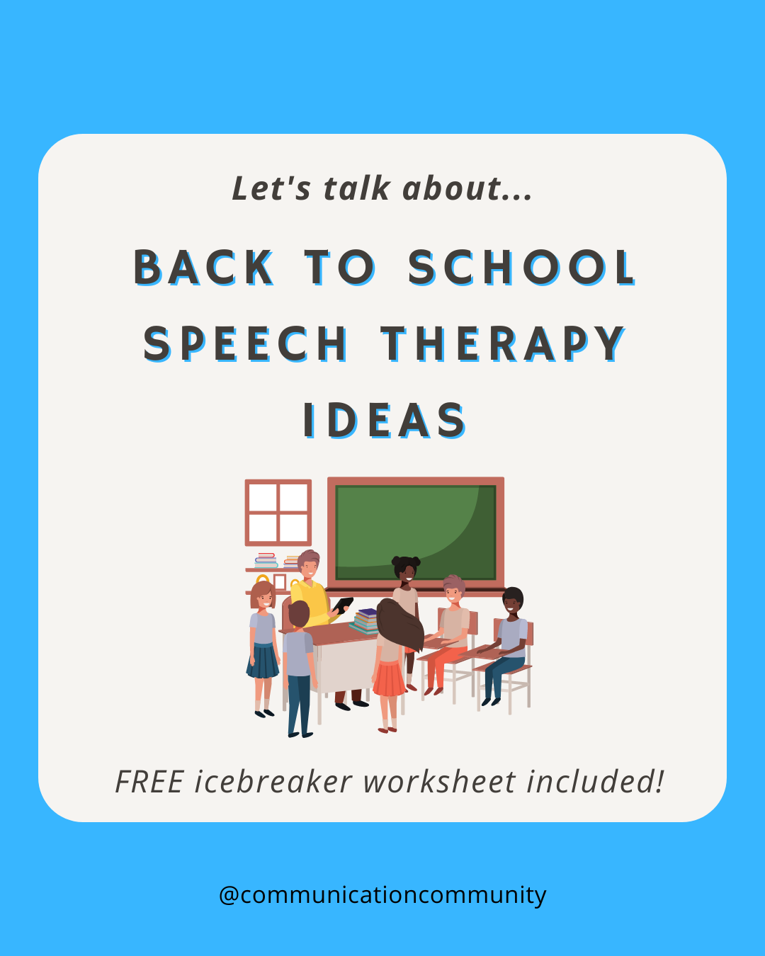 Back to School Speech Therapy Ideas with FREE worksheet!