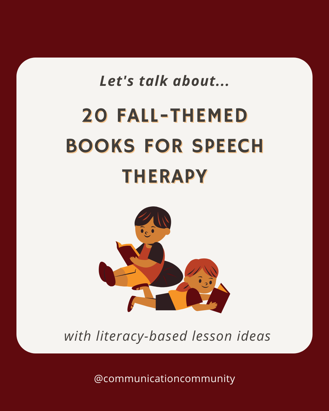 20 Fall Books for Speech Therapy & How to Use