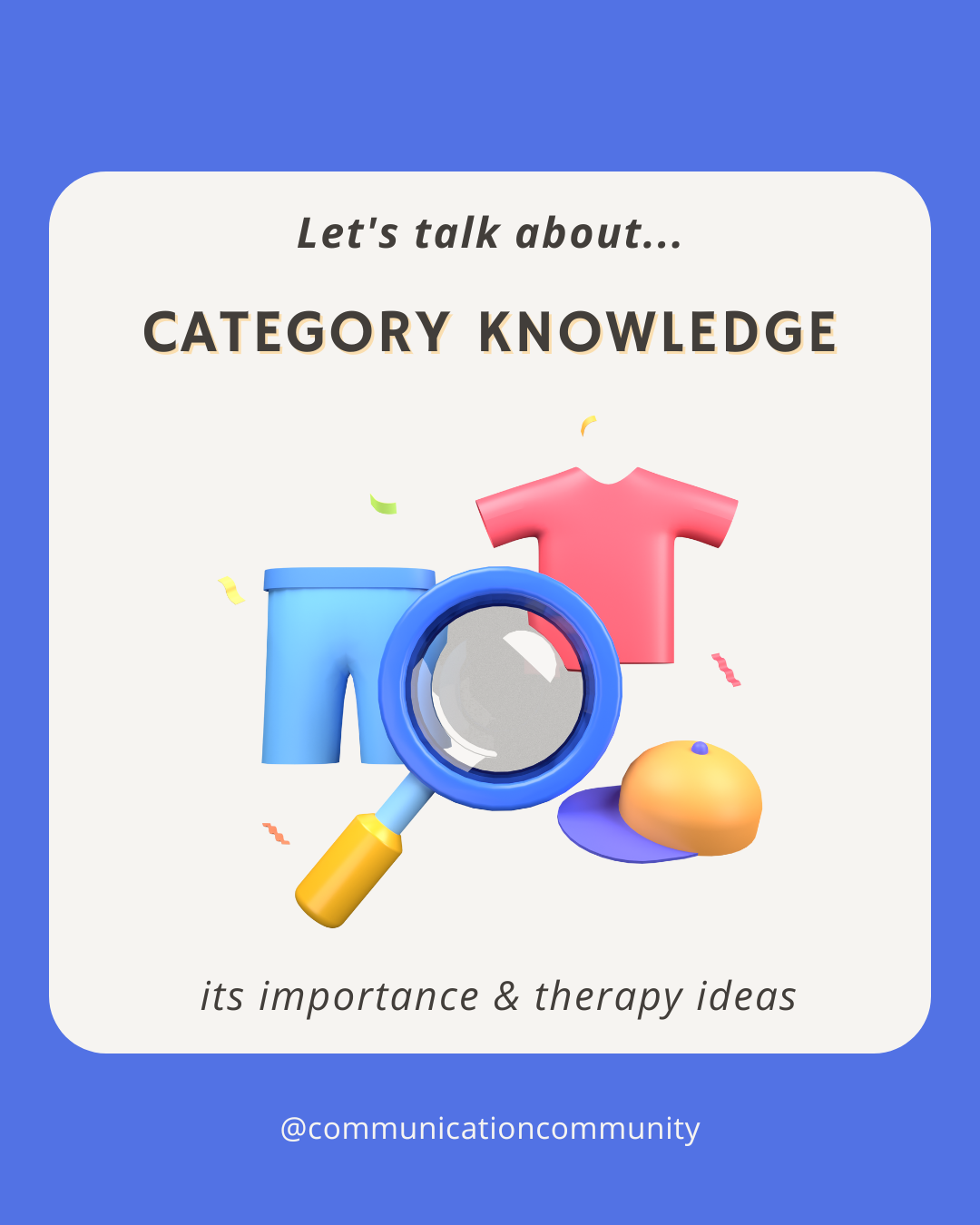 Category Activities in Speech Therapy