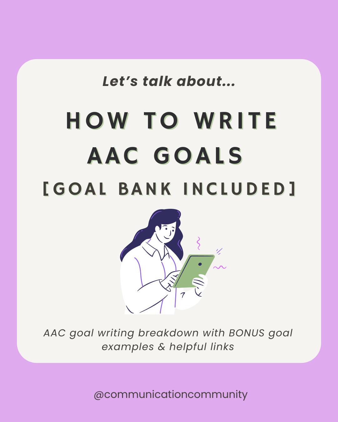 How to Write AAC Goals [with goal bank]