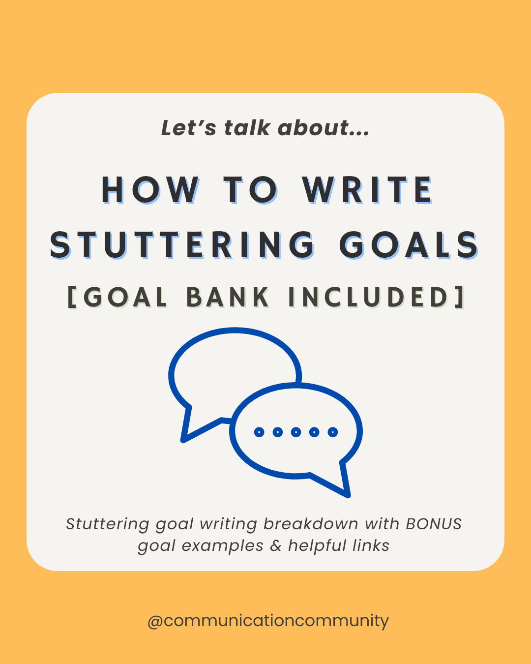 How to Write Stuttering Goals [with goal bank]