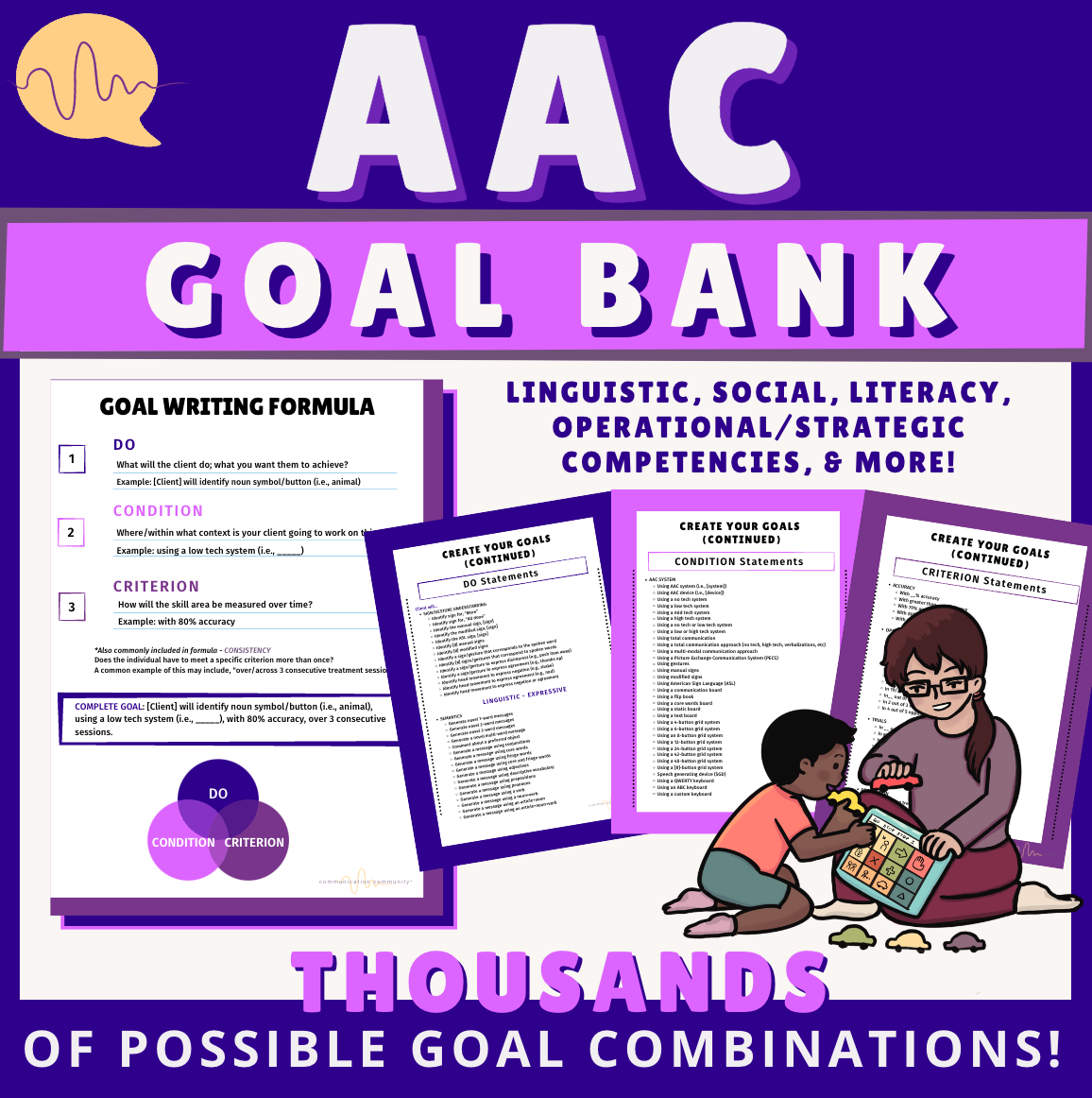 How to Write AAC Goals [with goal bank]